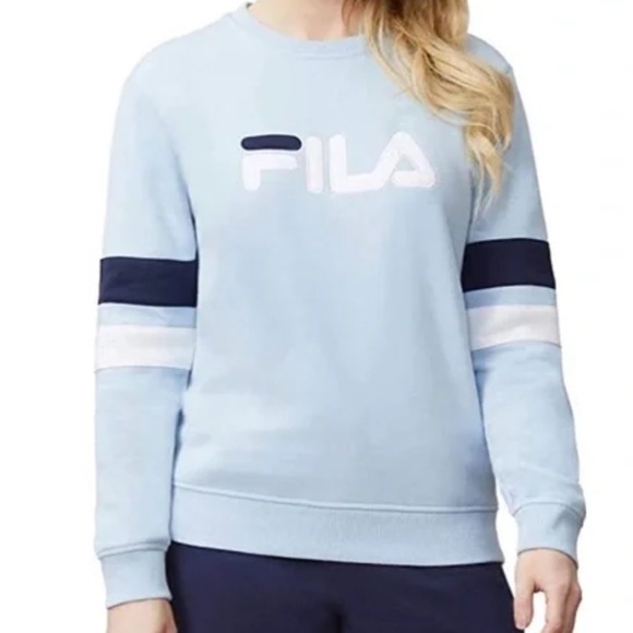 Fila Tops - NWT! FILA Light Blue Crewneck Sweatshirt Size Small